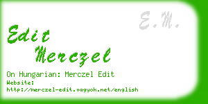 edit merczel business card